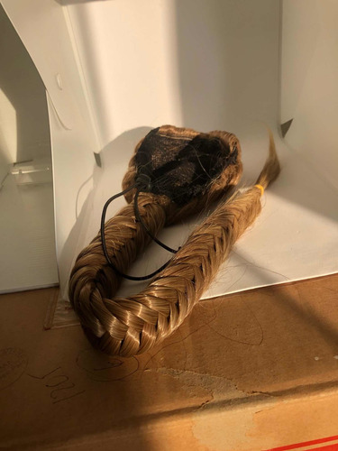 Trenza 50 Cm. Kanakelon Con Moño Original Rubia Única
