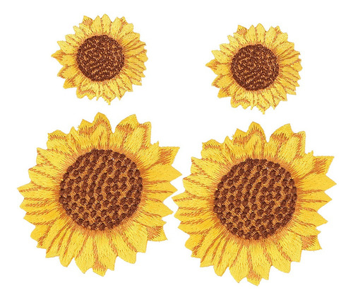 Parches Bordados De Girasol Para Coser En Aplicación De Marg