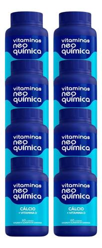 Kit 8x Vitaminas Cálcio Com 60 Cpr - Neo Química