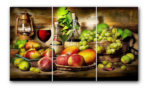 Cuadros Decorativos 90x 50 Cms  Tripticos Bodegones  Vinos  