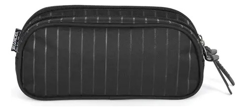 Estojo Duplo Snoopy Et47775sn Luxcel Preto Cor Azul