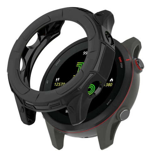 Funda Protectora De Tpu Negra For Garmin Forerunner 255s