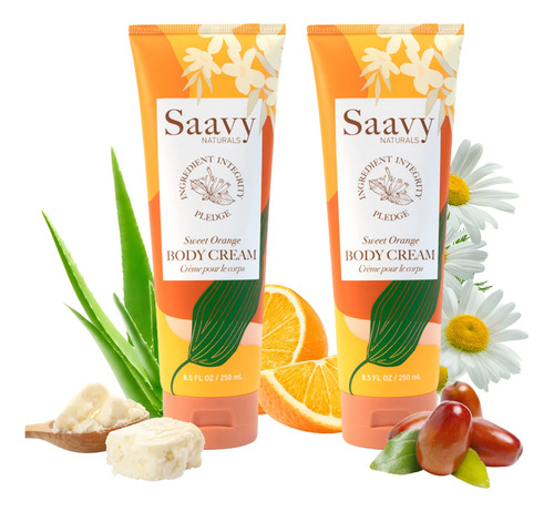 Saavy Naturals Crema Corporal Hidratante De Naranja Dulce, F