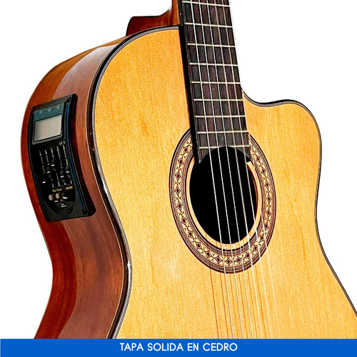 Guitarra Electrocriolla Rómulo García H-800 Ceq Tapa Solida