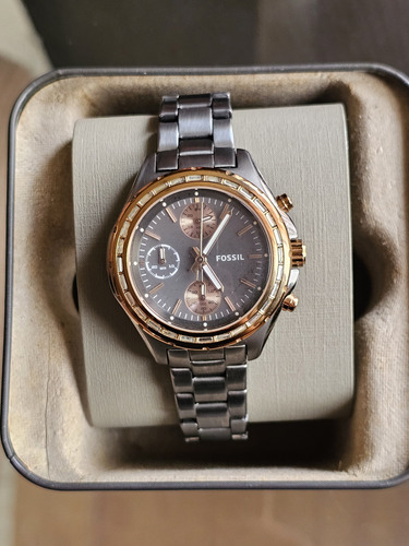 Reloj Fossil Mujer Ch2825 Cronografo Acero Inoxidable Usado (Usado)
