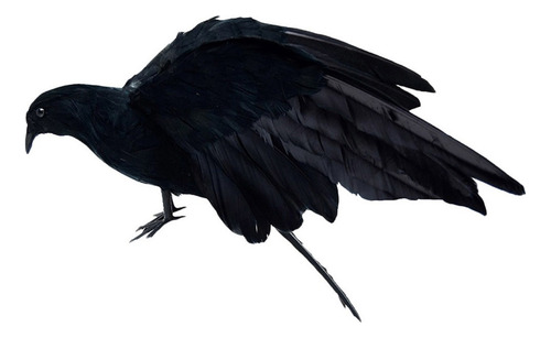 Cuervo Emplumado Realista Aves Decorativas Cuervo Estatua