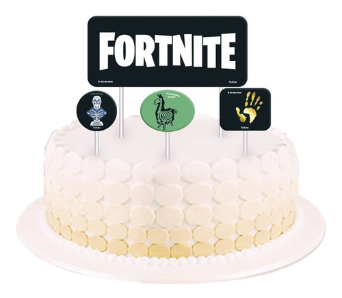 Topo - Topper - Decoração De Bolo - Festa Fortnite