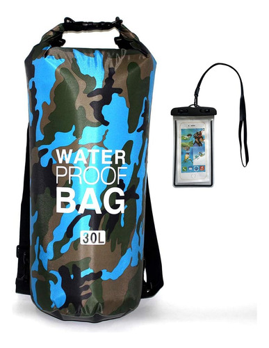 Bolsa Seca Mochila Impermeable Agua Flotante 30 Litros Playa