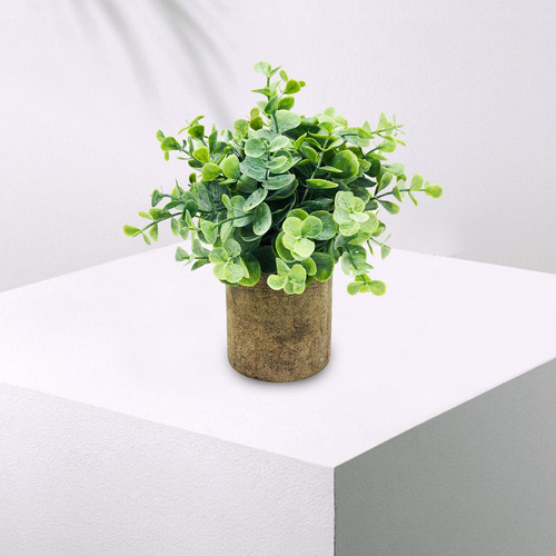 Plantas Artificiales De Sándalo Con Maceta Para Escritorio