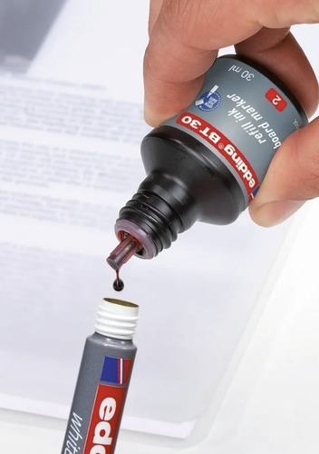 Tinta De Recarga Edding Bt30 Borrable Verde 30 Ml X5 Und