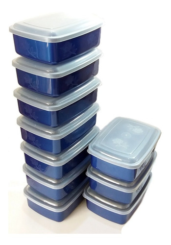 Potes Vasilhas De Plástico Microondas E Freezer Kit C/40 Pçs
