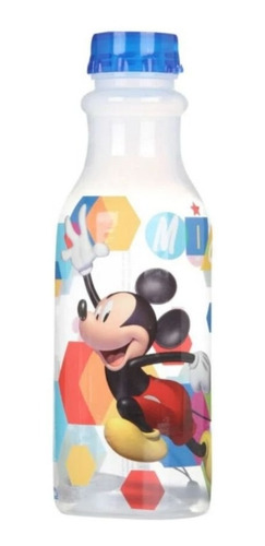 Garrafinha De Plástico Mickey Tampa Rosca - 500ml - Plasutil
