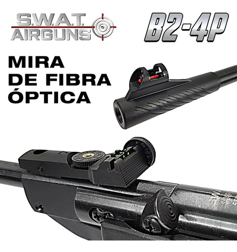 Imagen 4 de 9 de Rifle Aire Comprimido 5,5 Potenciado Mira 4x20 Blancos