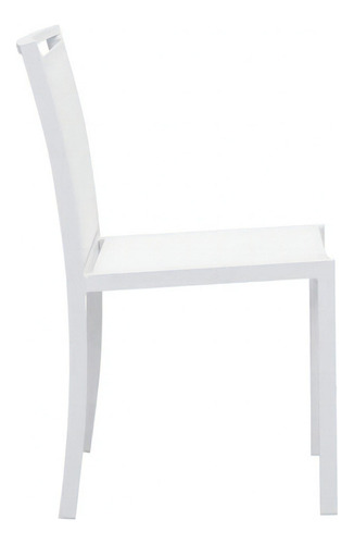 Silla De Comedor Para Jardin Mayak Këssa Cdmx Color De La Estructura De La Silla Blanco Color Del Asiento Blanco Diseño De La Tela Liso
