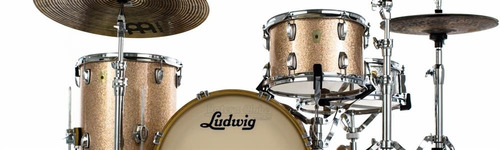 Bateria Ludwig Classic Maple Champagne Sparkle Jazz Set Com (Usado)