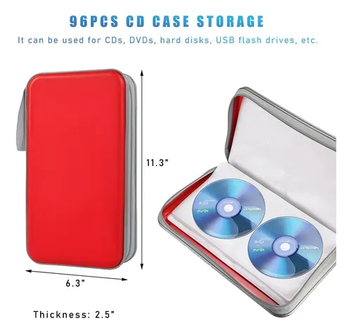 Estuche Cd Dvd Coche, Porta Cd De Plástico Duro De 96 ...