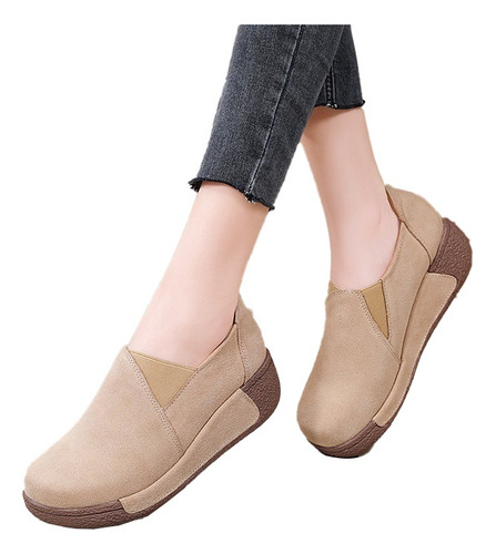 Zapatos Casual Mujer De Suela Gruesa Cómodos Y Transpirables