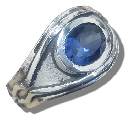 Anillo Poder Elfico Vilya  Piedra Azul En Plata Art 805