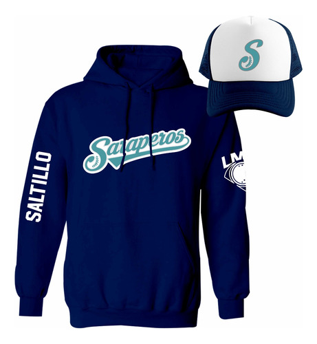 Kit Sudadera + Gorra Sublimada Mod Lmb Saraperos De Saltillo