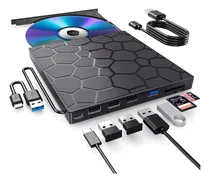 Comprar Unidad Externa De Cd\u002Fdvd Para Laptop, 8 En 1 Usb 3.0 Ultra Delgada Reproductor De Dvd Portátil Para Laptop, Grabadora De Cd Rom, Disco Externo Óptico Compatible Con Laptop, Computadora De Computadora