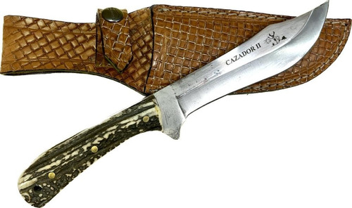 Cuchillo Yarara Cazador 2 Hoja 14cm Sae 6150 Vaina Cuero