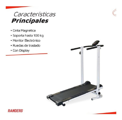 Imagen 4 de 10 de Cinta Magnética Randers Arg-051 + Mini Bike Plegable