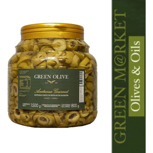 Aceitunas Green Olive Verdes Fileteadas X1kg 