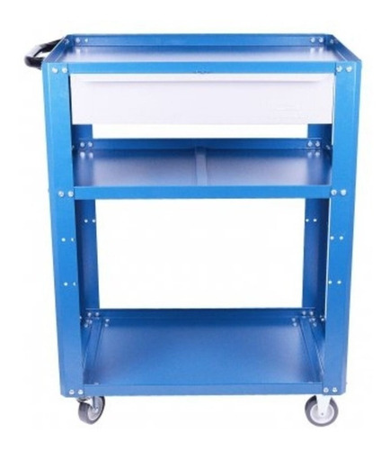 Imagem 4 de 4 de Carrinho Porta Ferramentas 1 Gaveta Em Aco Azul Fercar