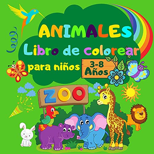 Animales Libro De Colorear Para Ninos: Paginas Educativas Pa