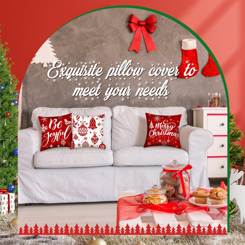 Newwiee De 10 Piezas De Almohada De Navidad Almohadas De Tir