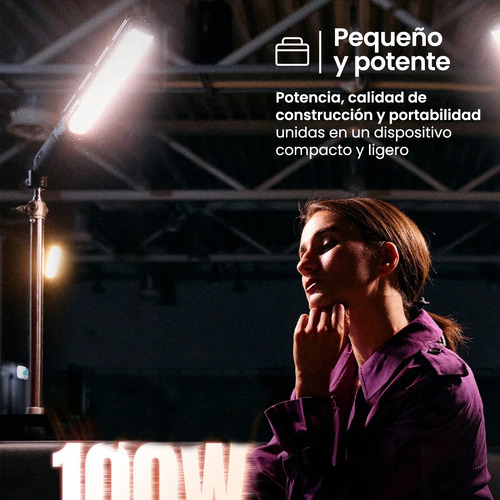 Vara Luminosa Luz Led Zhiyun Fiveray V60 Profesional Camara Estructura Negro Luz Blanco Neutro