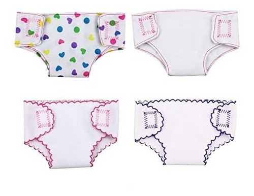 Dc-beautiful 16 Pcs Baby Doll Diapers Underwear Set Rgbw6