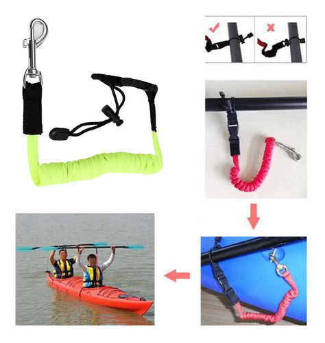 Para Correa De Remo De Kayak, Cuerda De Cordón En Espiral