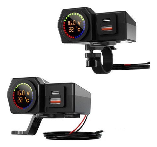 [ Cargador Usb Modificado Para Motocicleta Qc 3.0 Puerto Usb