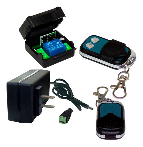 Kit Control Remoto Receptor Con Su 2 Controles Y Su Fuente