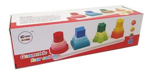 Encastre De Madera Didáctico Montessori Formas Colores