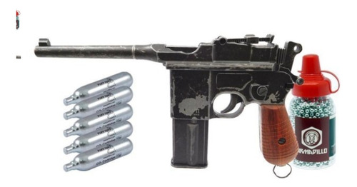 Pistola Legends Umarex Co2 4.5mm M712 Airgun Black Combo