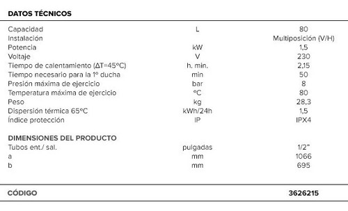 Termotanque eléctrico Ariston Velis Evo 80 ARG blanco 80L 230V