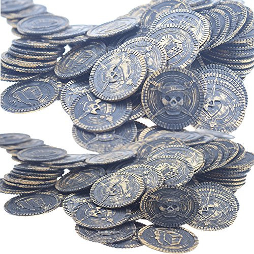 Toy 100 Pcs Pirate Treasure Monedas Suministros De Fies...