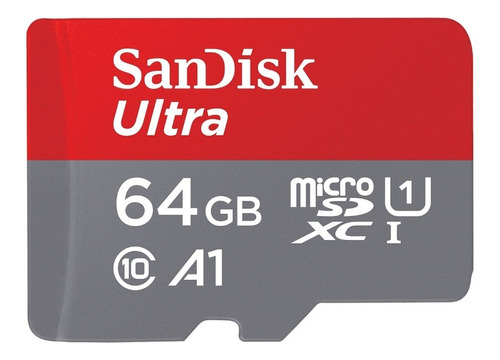 Memoria Micro Sd 64gb Sandisk Ultra Clase 10  120mb/s