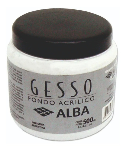 Gesso X 500ml Alba Profesional Geso Fondo Acrílico Blanco