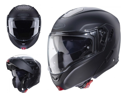 Casco Caberg Horus Negro Mate Abatible Certificado C/ Gafas