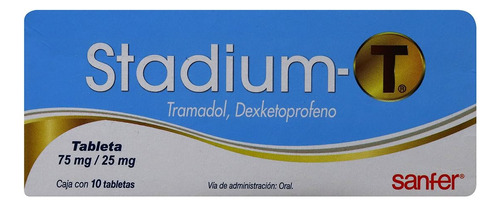 Stadium-t Caja C/10 Tabletas De 75/25 Mg Sanfer