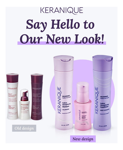 Conjunto De Cuidados Com O Cabelo Keranique Volumizing Shamp