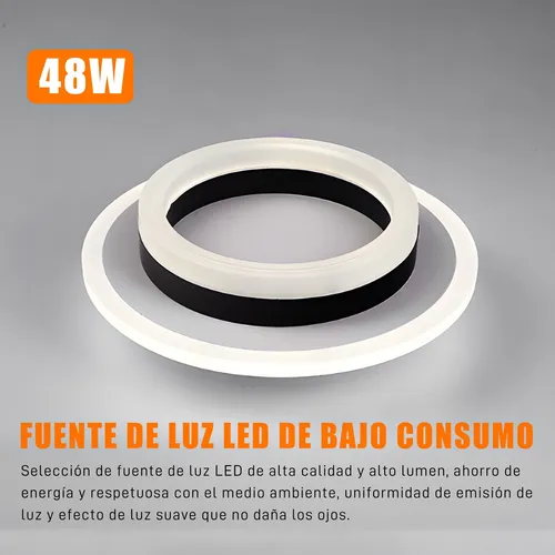 . Lámparas De Techo Led Decorativa Con 3 Modos De Luz 48w