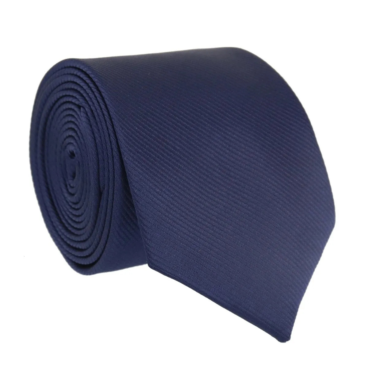 Gravata Tradicional Masculina Premium Casamento Padrinhos Congresso Seda Semi Slim Várias Cores Azul Marinho
