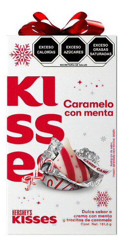 Chocolate Navidad Hershey´s Kisses Caramelo Con Menta 131.6g