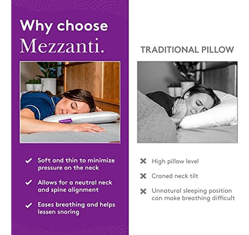 Almohada Ultrafina Mezzanti 2024, Almohada Plana Y Delgada