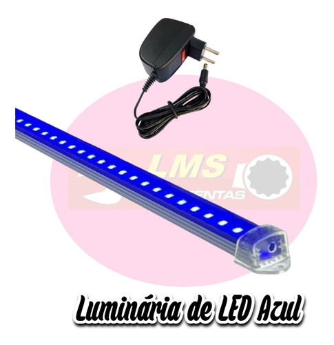 Luminária Led Azul P/ Aquário Nano Reef Marinho 50cm 12V