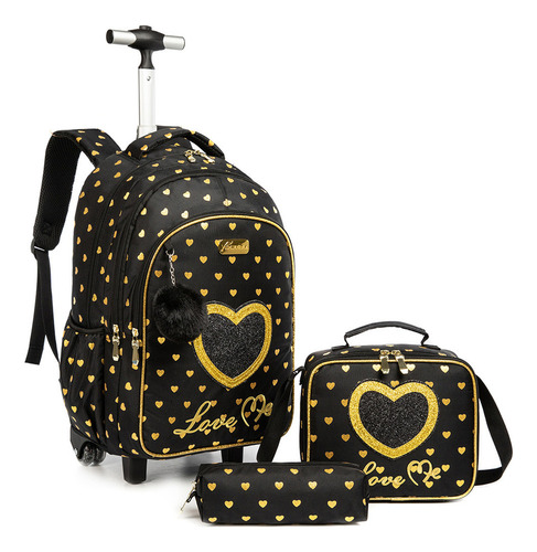 Mochilas Escolares Juego De Mochila Con Estampado De Corazon